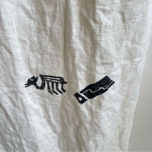 Positive Attitude Womens 100% Long Dress White Sz 2 Side Slits Sleeveless Boho - Picture 5 of 10